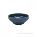 Reactive glazed stoneware dinner set in Starry blue